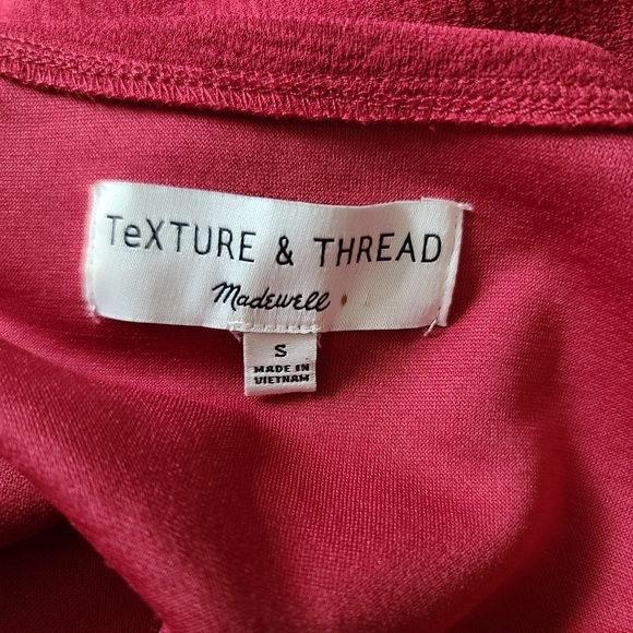 Madewell Texture & Thread Crepe Wrap Top Size Small Pink - Picture 2 of 6